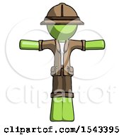 Poster, Art Print Of Green Explorer Ranger Man T-Pose Arms Up Standing