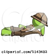 Poster, Art Print Of Green Explorer Ranger Man Reclined On Side