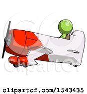 Poster, Art Print Of Green Design Mascot Man In Geebee Stunt Aircraft Side View