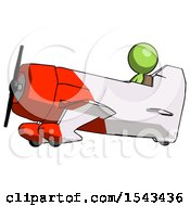 Poster, Art Print Of Green Design Mascot Woman In Geebee Stunt Aircraft Side View