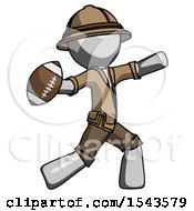 Poster, Art Print Of Gray Explorer Ranger Man Throwing Football