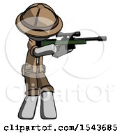 Poster, Art Print Of Gray Explorer Ranger Man Shooting Sniper Rifle