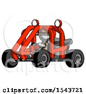 Poster, Art Print Of Gray Explorer Ranger Man Riding Sports Buggy Side Angle View