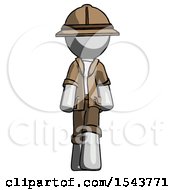 Poster, Art Print Of Gray Explorer Ranger Man Walking Front View