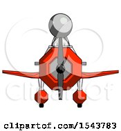 Poster, Art Print Of Gray Design Mascot Man In Geebee Stunt Plane Front View