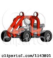 Poster, Art Print Of Gray Design Mascot Man Riding Sports Buggy Side Angle View