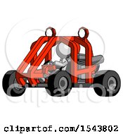 Poster, Art Print Of Gray Design Mascot Woman Riding Sports Buggy Side Angle View
