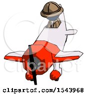 Poster, Art Print Of Blue Explorer Ranger Man In Geebee Stunt Plane Descending Front Angle View