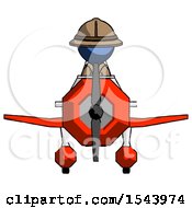 Poster, Art Print Of Blue Explorer Ranger Man In Geebee Stunt Plane Front View