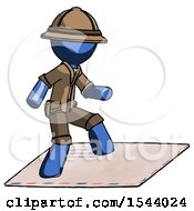 Poster, Art Print Of Blue Explorer Ranger Man On Postage Envelope Surfing