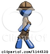 Blue Explorer Ranger Man Walking Left Side View