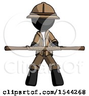 Poster, Art Print Of Black Explorer Ranger Man Bo Staff Kung Fu Defense Pose