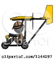 Poster, Art Print Of Black Explorer Ranger Man In Ultralight Aircraft Side View