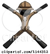 Poster, Art Print Of Black Explorer Ranger Man With Arms And Legs Stretched Out