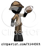 Poster, Art Print Of Black Explorer Ranger Man Holding Football Up