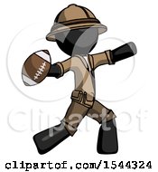 Poster, Art Print Of Black Explorer Ranger Man Throwing Football