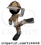 Poster, Art Print Of Black Explorer Ranger Man Kick Pose