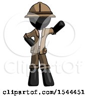 Poster, Art Print Of Black Explorer Ranger Man Waving Left Arm With Hand On Hip