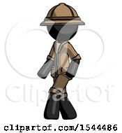 Poster, Art Print Of Black Explorer Ranger Man Man Walking Turned Left Front View