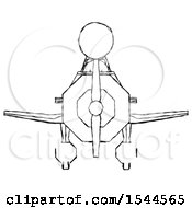 Poster, Art Print Of Sketch Design Mascot Woman In Geebee Stunt Plane Front View