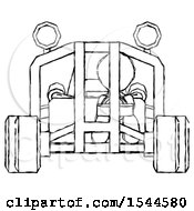 Poster, Art Print Of Sketch Design Mascot Man Riding Sports Buggy Front View