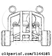 Poster, Art Print Of Sketch Design Mascot Woman Riding Sports Buggy Front View