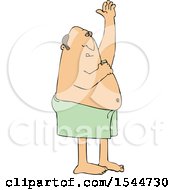 Poster, Art Print Of White Man Applying Deodorant After A Shower