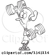 Poster, Art Print Of Black And White Strong Senior Woman Working Out With Dumbbells