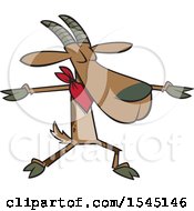 Cartoon Goat Doing Yoga