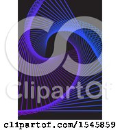Clipart Of A Wire Wave Design On Black Royalty Free Vector Illustration