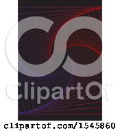 Clipart Of A Wire Wave Design On Black Royalty Free Vector Illustration