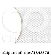 Clipart Of A White And Gold Luxury Quilted Background With Text Space Royalty Free Vector Illustration