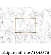 Clipart Of A Gold Frame Over A Marble Background Texture Royalty Free Vector Illustration