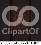 Clipart Of A Mandala Design And Dark Gray Panels Royalty Free Vector Illustration