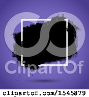Clipart Of A Grunge Frame Over Purple Royalty Free Vector Illustration