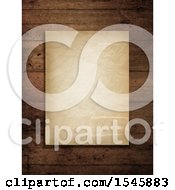Poster, Art Print Of Crinkled Aged Paper On Wood