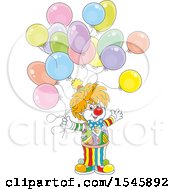 Party Clown With Birthday Balloons