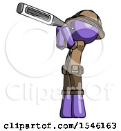 Poster, Art Print Of Purple Explorer Ranger Man Thermometer In Mouth