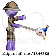 Poster, Art Print Of Purple Explorer Ranger Man Holding Jesterstaff - I Dub Thee Foolish Concept