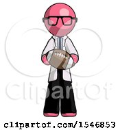 Poster, Art Print Of Pink Doctor Scientist Man Giving Football To You