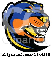 Tough Angry Rottweiler Dog Mascot Head