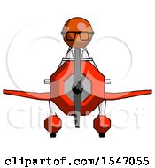 Poster, Art Print Of Orange Doctor Scientist Man In Geebee Stunt Plane Front View