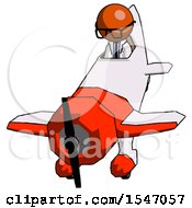 Poster, Art Print Of Orange Doctor Scientist Man In Geebee Stunt Plane Descending Front Angle View