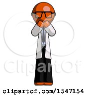 Poster, Art Print Of Orange Doctor Scientist Man Laugh Giggle Or Gasp Pose