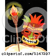 Tiki Mask And Torch