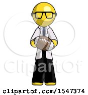 Poster, Art Print Of Yellow Doctor Scientist Man Giving Football To You