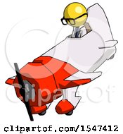 Poster, Art Print Of Yellow Doctor Scientist Man In Geebee Stunt Plane Descending View