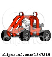 Poster, Art Print Of White Doctor Scientist Man Riding Sports Buggy Side Angle View
