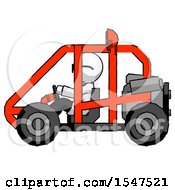 Poster, Art Print Of White Doctor Scientist Man Riding Sports Buggy Side View