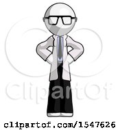 Poster, Art Print Of White Doctor Scientist Man Hands On Hips